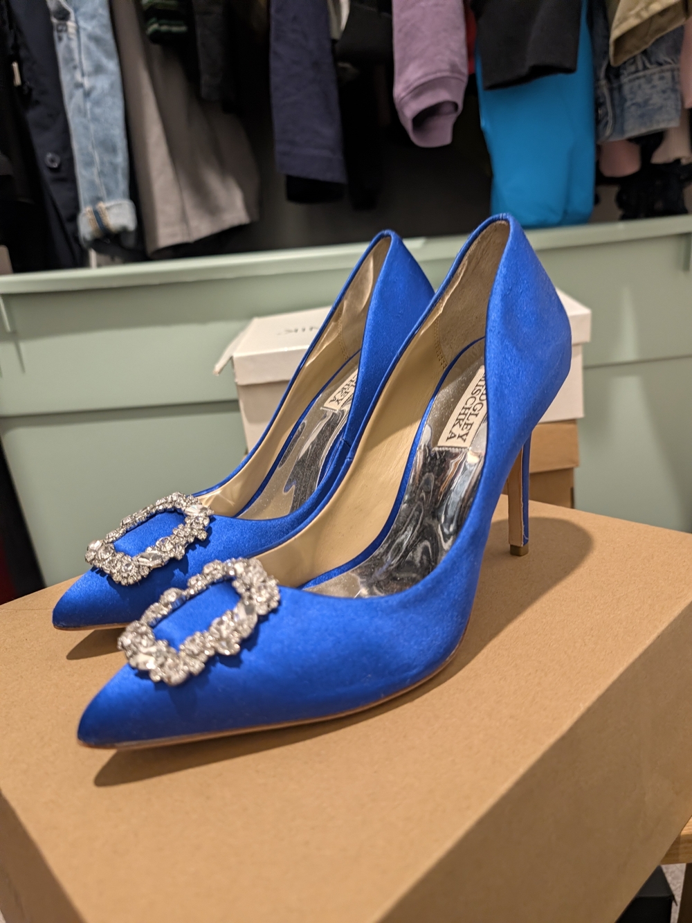 Badgley Mischka Crystal-Embellished Pumps